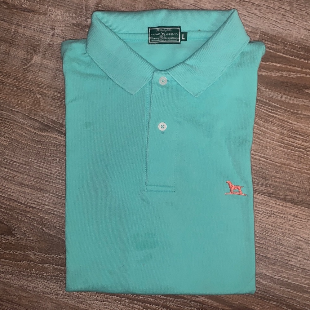 NWOT Over and under "sporty polo" 100 percent cotton. Men Large